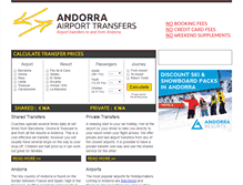 Tablet Screenshot of andorraairporttransfers.com
